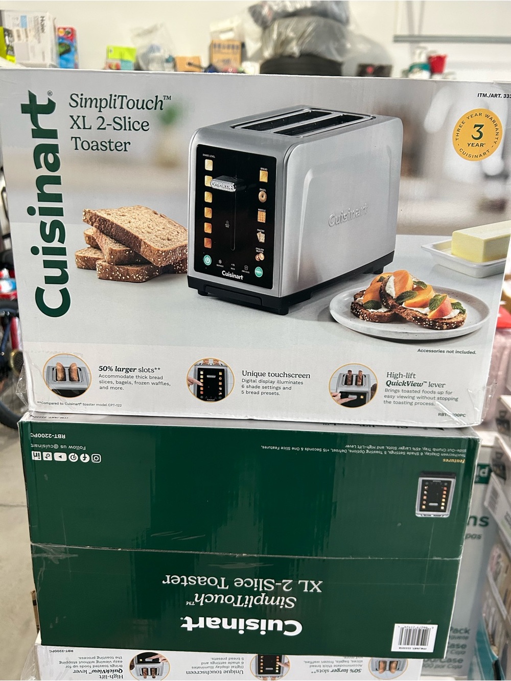 Cuisinart SimpliTouch XL 2-Slice Toaster in Stainless Steel and Black